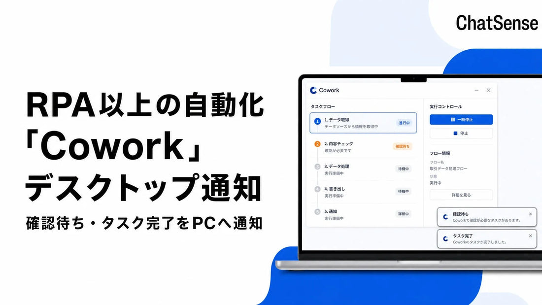 株式会社ナレッジセンスがCoworkのデスクトップ通知機能をリリース、確認待ち中も他業務を並行可能に