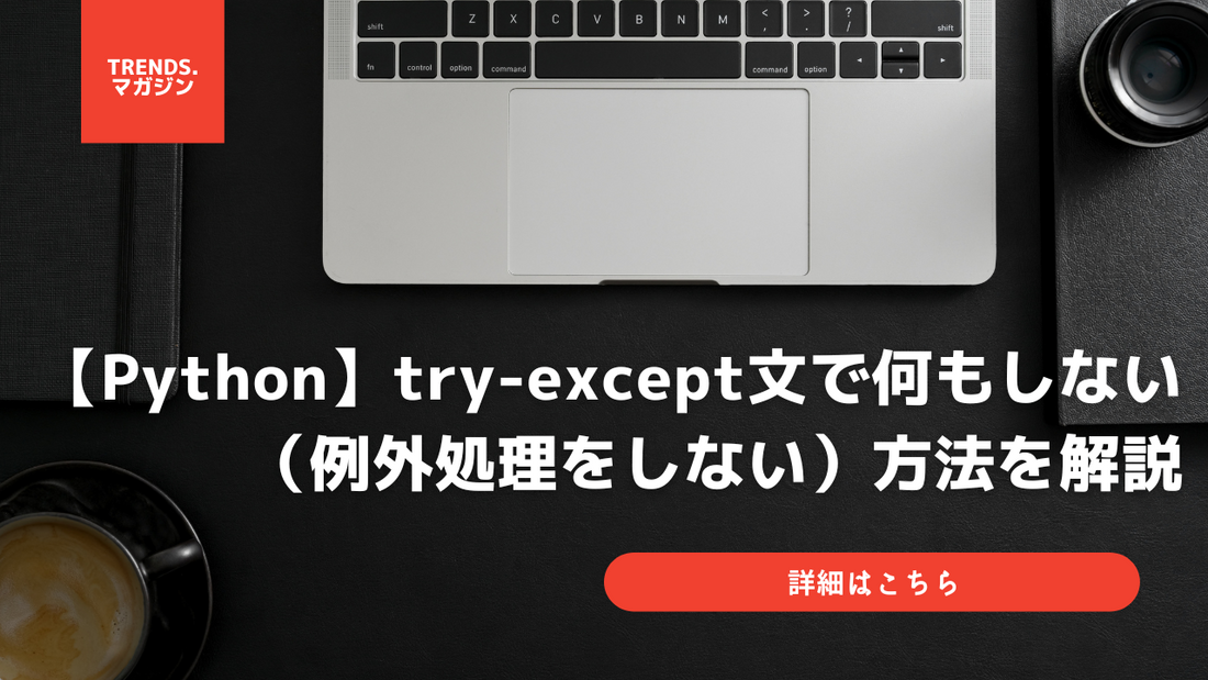 【Python】try-except文で何もしない（例外処理をしない）方法を解説