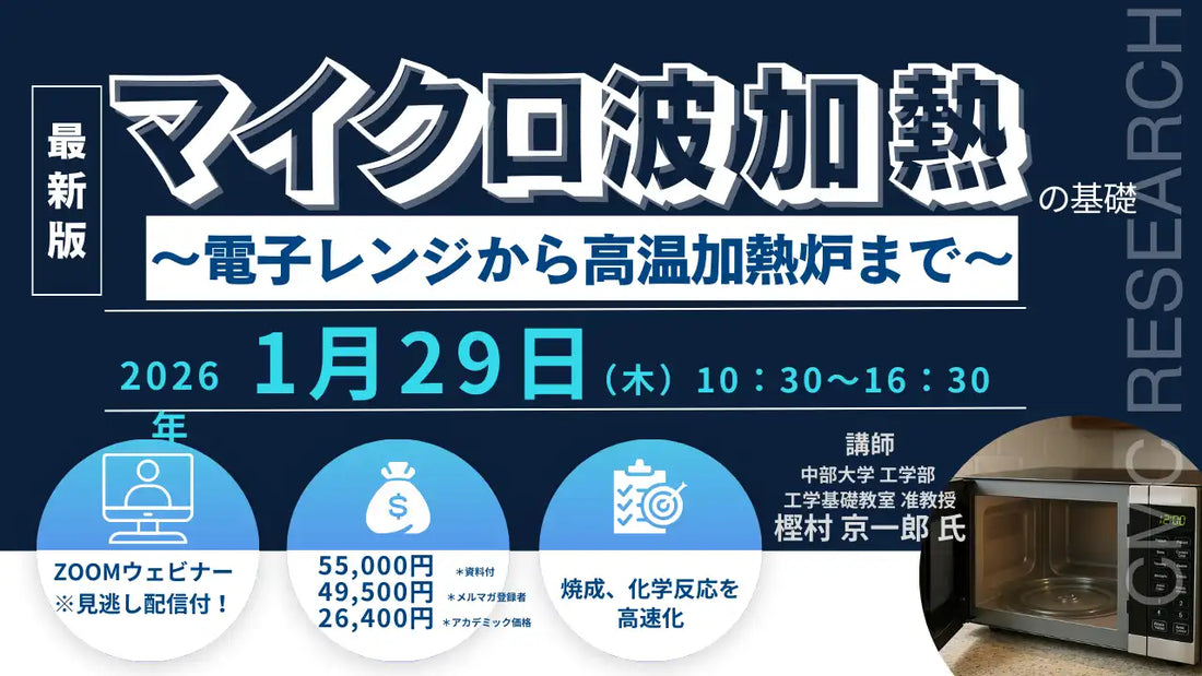 株式会社シーエムシーリサーチがマイクロ波加熱ウェビナーを開催、化学プロセスの効率化とコスト削減を解説