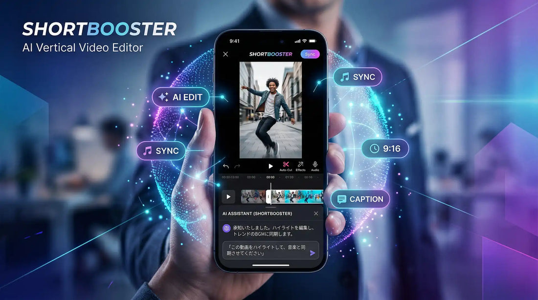BOOSTTECH「SHORTBOOSTER」にAI編集アシスタント追加、自然言語で縦型ショート動画の編集・生成が完結