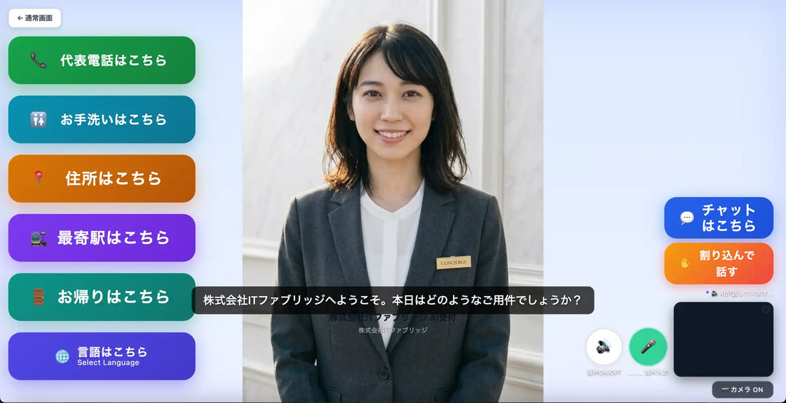 ITファブリッジがAI受付俳優クラウド「AI PRIME ACTOR CLOUD」を提供開始、82言語対応で受付業務を効率化