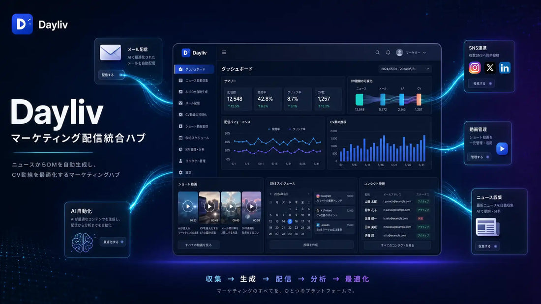 JOYNICSが配信統合ハブ「Dayliv」を正式リリース、月¥4,980で一元管理