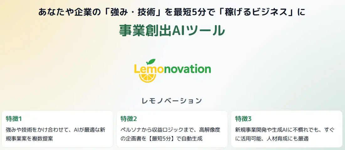 Lemonovation（レモノベーション）がExcel・Markdown出力に対応、生成後の二次工程の効率化を支援