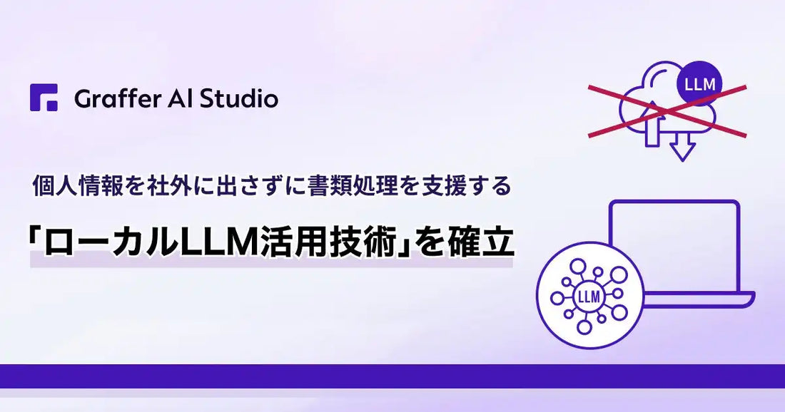 株式会社グラファーがローカルLLM活用技術を確立、個人情報を社外に送信しない書類処理を支援