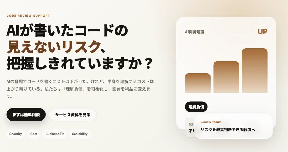 株式会社ProfitMakersがコードレビューサポートの提供を開始、AI生成コードの「理解負債」に経営視点で対応