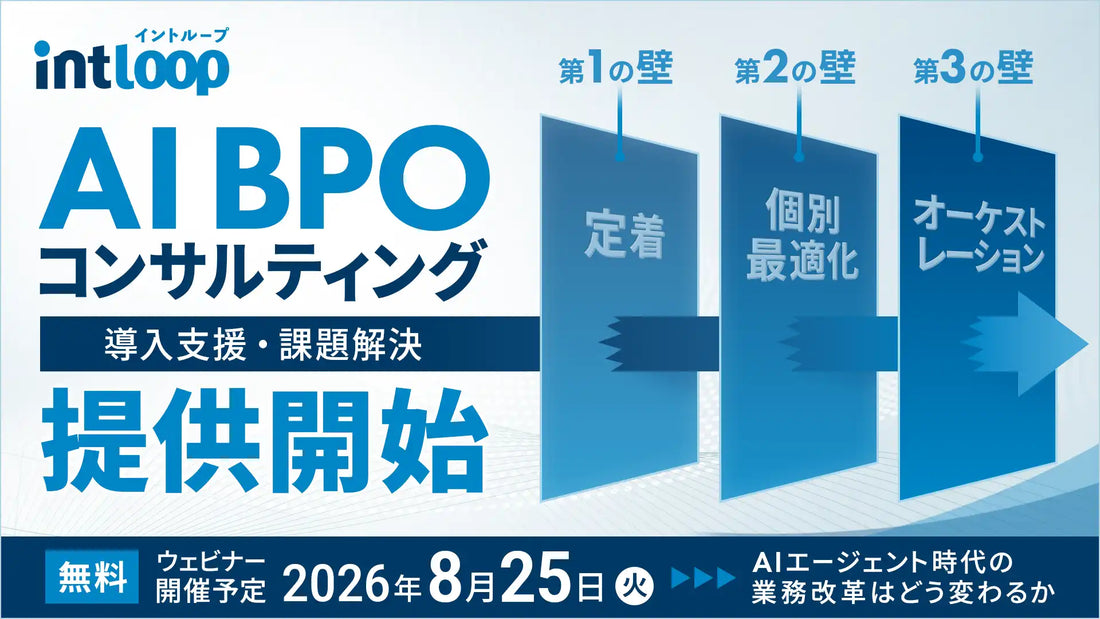 INTLOOP株式会社がAI BPOコンサルティングサービスを開始、AI導入企業が直面する3つの壁をハンズオン支援で突破