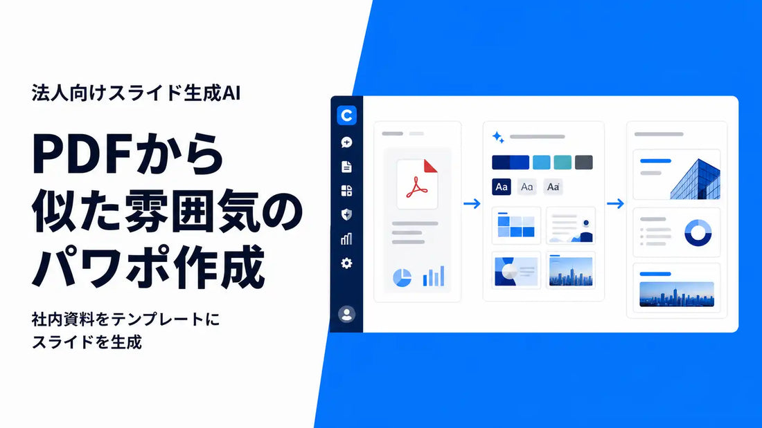 ChatSenseがテーマアップロードにPDF対応を追加、社内資料の雰囲気を反映したPowerPointを生成可能に