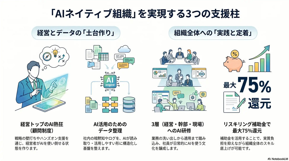 AINativeが非IT系の中堅・中小企業向け「AIネイティブ化」支援事業を本格始動、組織OS設計からAI研修まで支援