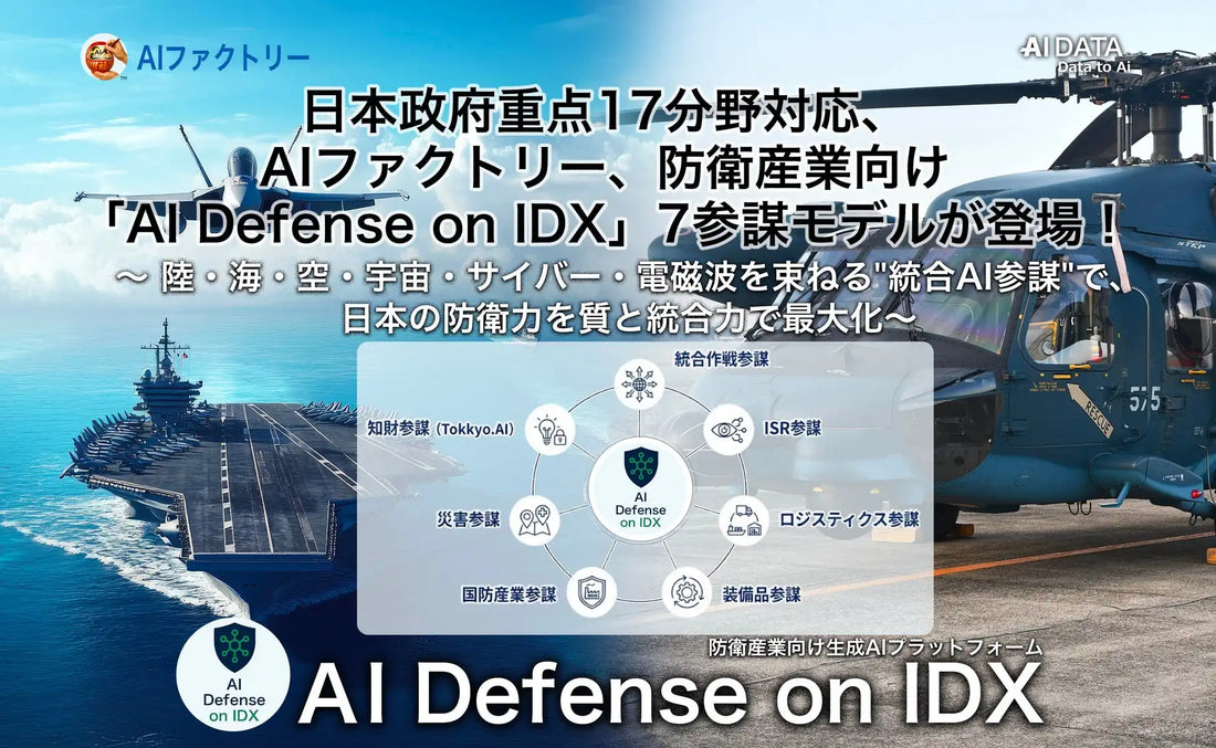 AIデータ株式会社が防衛産業向けAI基盤を「統合防衛参謀OS」へ進化、7つの参謀モデルの提供を開始