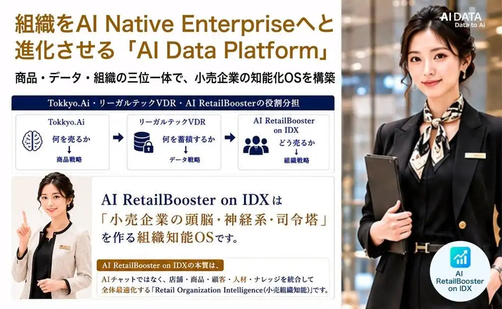 AIデータ社が「AI RetailBooster on IDX」に「AI Data Platform」発表、小売を知能化
