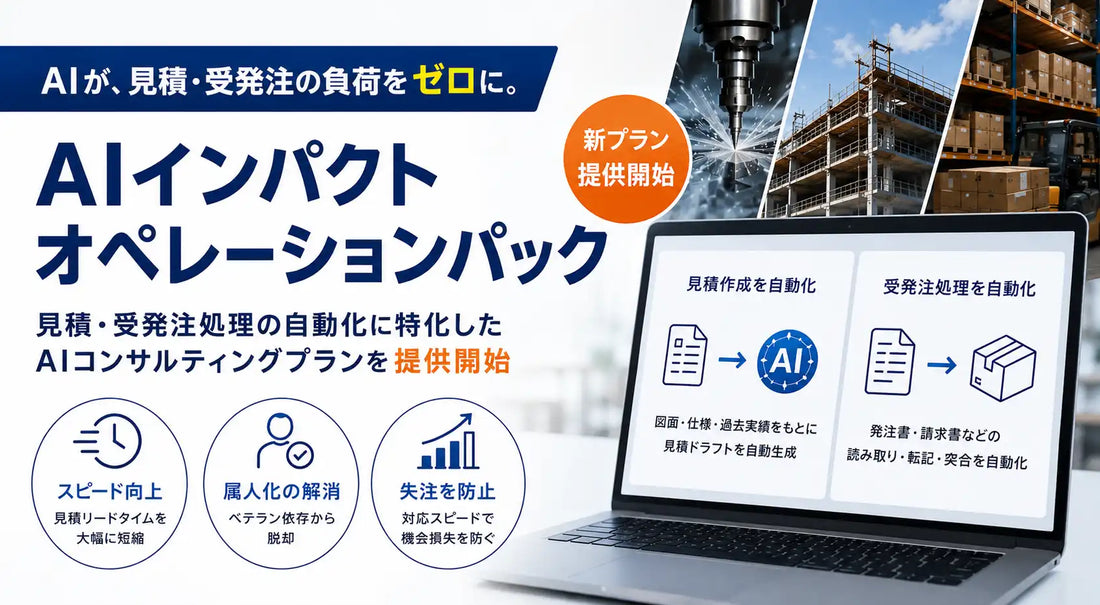 株式会社ライトアップが見積・受発注処理を自動化する「AIインパクト オペレーションパック」を提供開始、属人化と失注を解消
