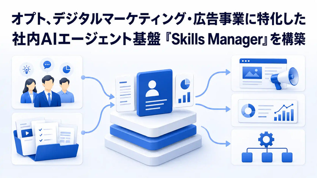 オプトが社内AIエージェント基盤「Skills Manager」を構築、100種以上のAIエージェントを全社員が活用