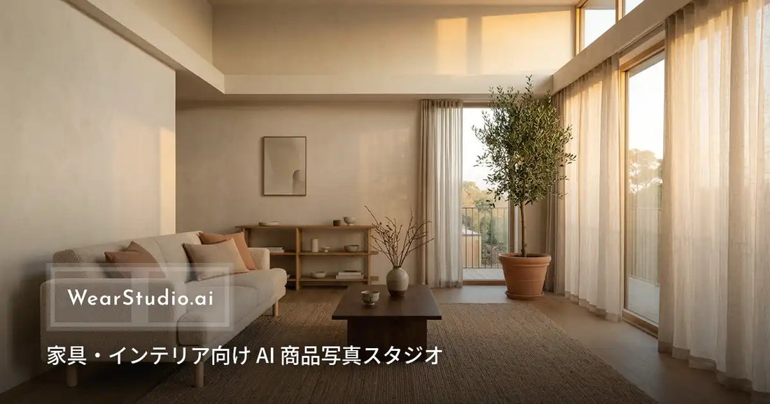 WearStudio.AIが家具・インテリア向け商品画像生成機能を提供開始、撮影不要で生活シーンを数十秒で内製化