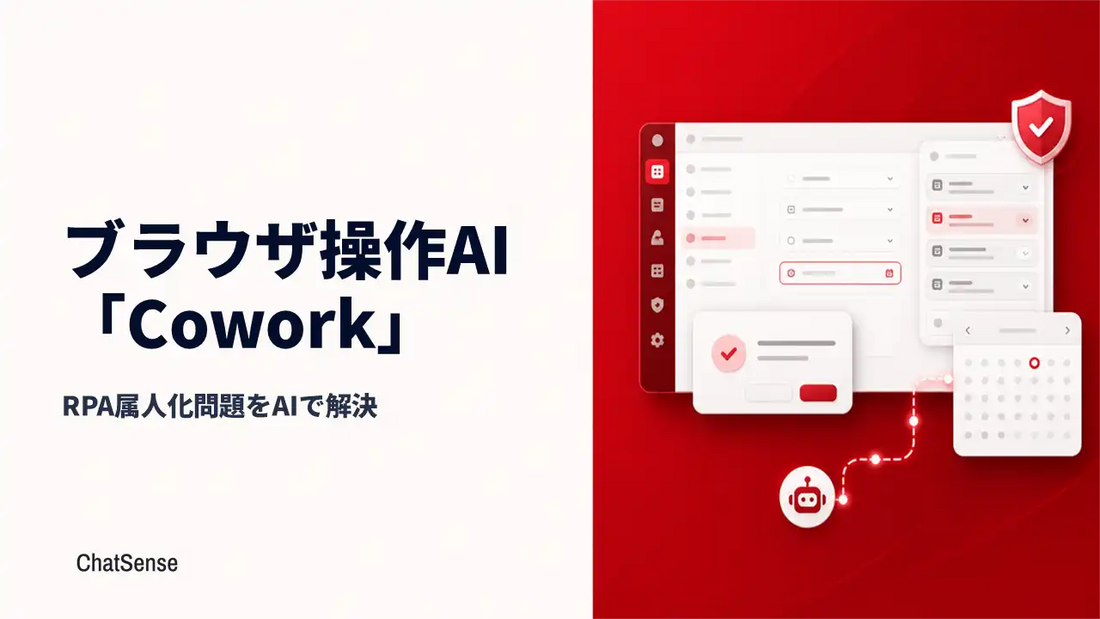 ナレッジセンスがAIエージェント「Cowork」のブラウザ操作を強化、RPAが苦手なポップアップ・カレンダー入力に対応