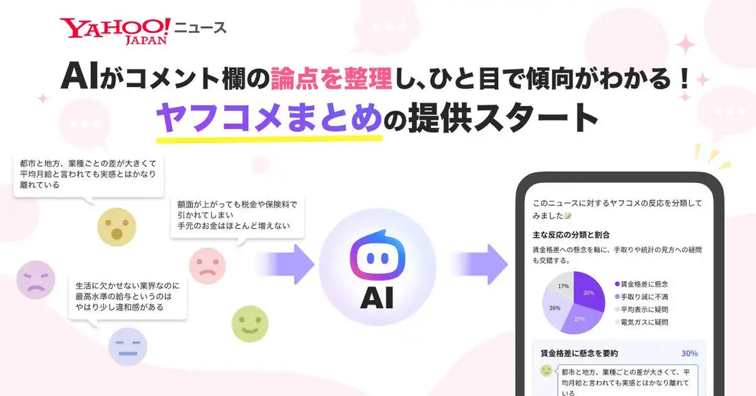 LINEヤフー株式会社がヤフコメまとめを提供開始、AIが論点をグラフ化しAgent iとの対話で深掘り可能に