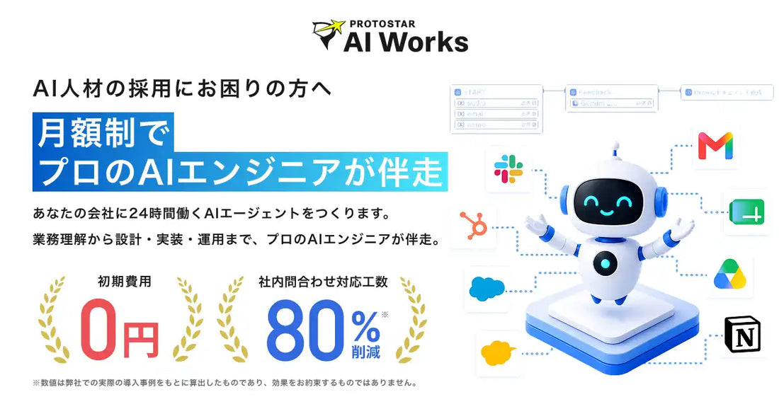 プロトスター株式会社がProtoStar AI Worksを提供開始、AI実装から運用定着まで1ヶ月単位で伴走支援
