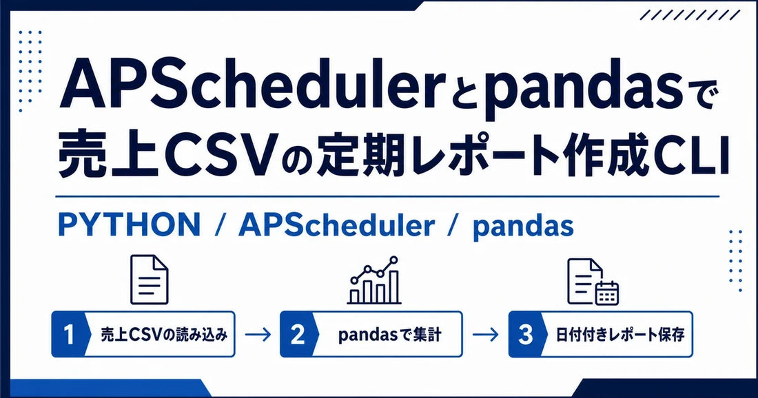 【Python】APSchedulerとpandasで売上CSVの定期レポート作成CLIアプリを作ってみた