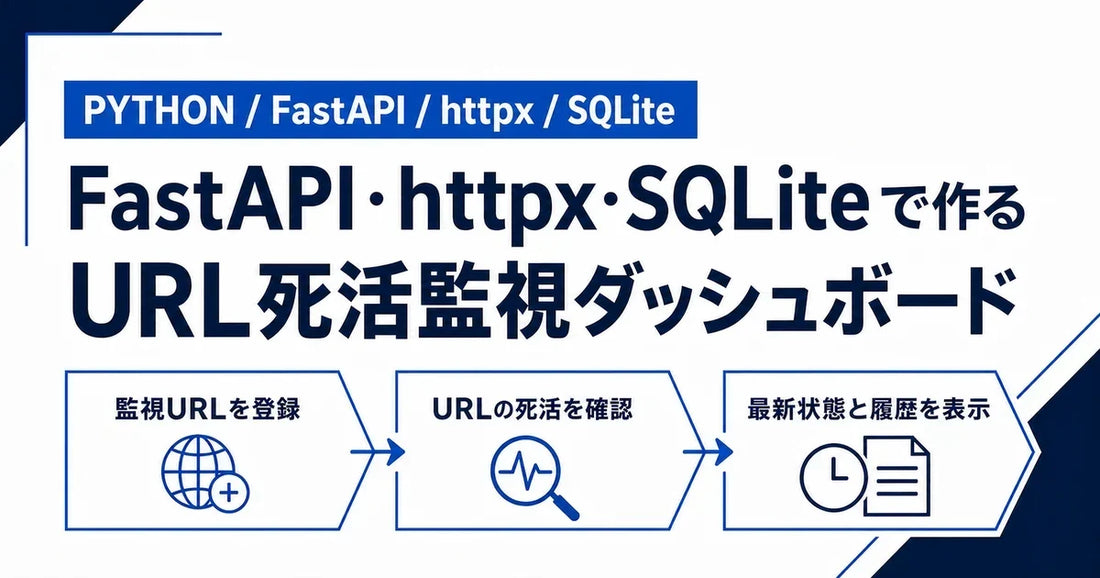 【Python】FastAPI・httpx・SQLiteでURL死活監視ダッシュボードを作ってみた
