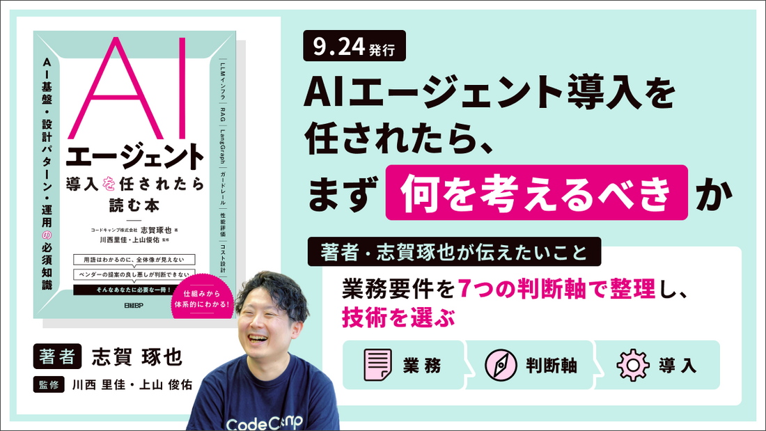 AIエージェント導入を任されたら、最初に何を考えるべきか。著者・志賀琢也が伝えたいこと