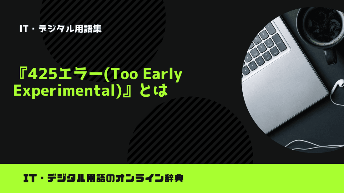 425エラー(Too Early Experimental)とは？意味をわかりやすく簡単に解説